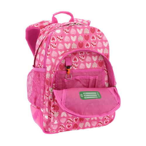 MOCHILA CRAYOLES REFUERZO CAUCHO+BOLSILLOS ROSA/CORAZONES TOTTO MA04ECO029-1710N-1I3 - Imagen 5