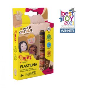 ESTUCHE PLASTILINA 6 BARRAS DE 15GR COLORES SURTIDOS GAMA MULTICULTURAL JOVI 90/6M