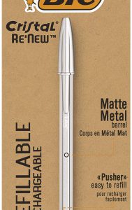BOLÍGRAFO RENEW CUERPO METAL TINTA NEGRA BIC 997201