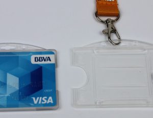 PACK 100 PORTA-TARJETAS PLASTICO RIGIDO 90X57 DOBLE POSICION IBERPLAS 147570100