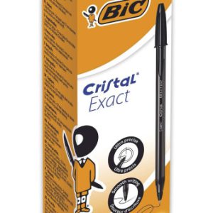 BIC Cristal Exact Negro Bolígrafo Ultrafino 20 pieza(s)