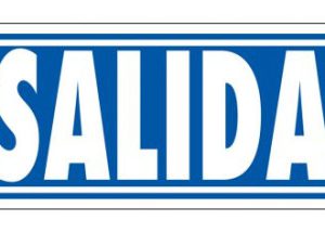 SEÑAL "SALIDA (SIN INDICADOR)" 175X65 PVC GRIS ARCHIVO 2000 6177-07 GS