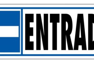 SEÑAL "ENTRADA (IZQUIERDA)" 175X65 PVC GRIS ARCHIVO 2000 6177-08 GS