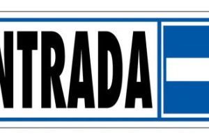 SEÑAL "ENTRADA (DERECHA)" 175X65 PVC GRIS ARCHIVO 2000 6177-09 GS