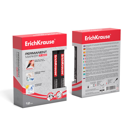 ErichKrause P-400 marcador 1 pieza(s) Punta redonda Rojo - Imagen 3