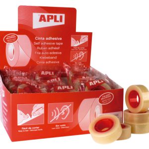 APLI 11103 cinta adhesiva 33 m Transparente