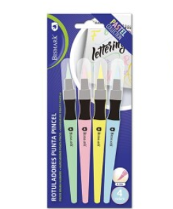 Bismark 329575 rotulador Multi Verde, Azul claro, Rosa, Amarillo 4 pieza(s)