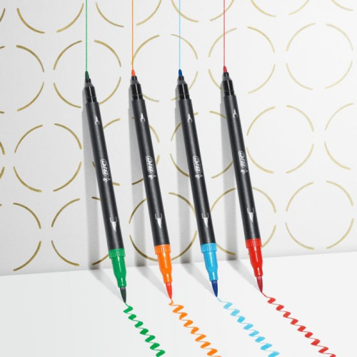 BIC Intensity Dual Tip rotulador Negro, Azul, Verde, Púrpura, Rojo, Amarillo 6 pieza(s) - Imagen 2