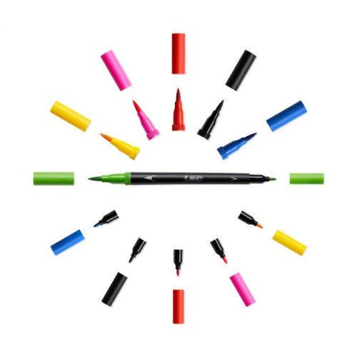 BIC Intensity Dual Tip rotulador Negro, Azul, Verde, Púrpura, Rojo, Amarillo 6 pieza(s) - Imagen 3