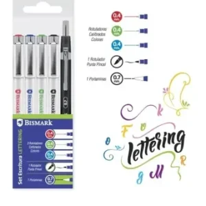 SET 3 ROTULADORES CALIBRADOS DE COLOR + ROTULADOR PUNTA PINCEL + PORTAMINAS BISMARK 330180