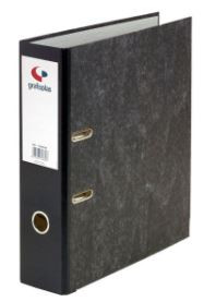 ARCHIVADOR JASPEADO  ECOCLASSIC NEGRO 1/4 NATURAL LOMO ANCHO 215X230X75 GRAFOPLAS 7149000