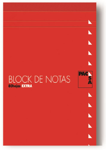 BLOC DE NOTAS CON TAPA 60 GRS. FOLIO (215X310MM.) 80 HOJAS CUADRÍCULA 4X4 PACSA 18900 - Imagen 2