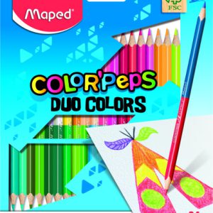 ESTUCHE 24 LÁPICES DE COLORES COLOR'PEPS DUO. BICOLOR MAPED 829602FC