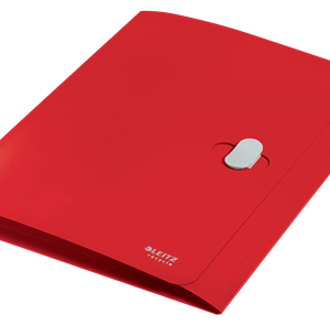 CARPETA POLIPROPILENO 3 SOLAPAS Y CIERRE BROCHE GIRATORIO A4 RECYCLE ROJO LEITZ 46220025