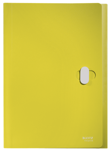 CARPETA POLIPROPILENO ACORDEON 5 POSICIONES+BOLSILLO FRONTAL BROCHE GIRATORIO A4 RECYCLE AMARILLO LEITZ 46240015 - Imagen 2