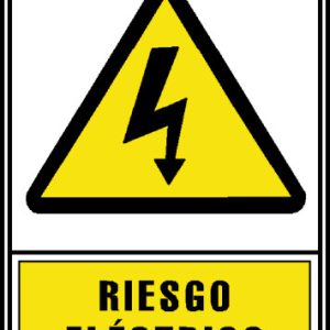 SEÑAL HOMOLOGADA AVISO RIESGO ELECTRICO 210x297MM PVC AMARILLO ARCHIVO2000 6172-03 AM
