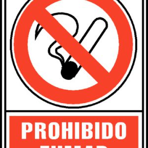 SEÑAL PROHIBIDO FUMAR 210X297MM PVC ROJO ARCHIVO2000 6174-02 RJ