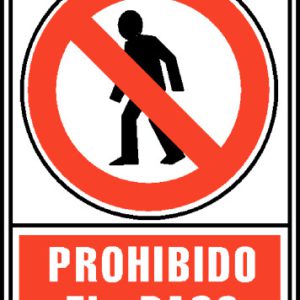 SEÑAL PROHIBIDO EL PASO 210X297MM PVC ROJO ARCHIVO2000 6174-05 RJ