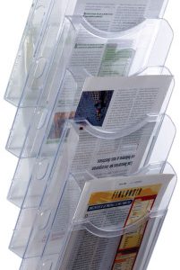 EXPOSITOR MURAL ARCHIPLAY 6 COMPARTIMENTOS A4 VERTICAL 190x235x685MM TRANSPARENTE ARCHIVO2000 6126 CS TP