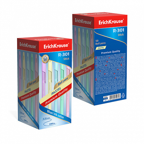 BOLÍGRAFO DE BOLA R-301 PASTEL STICK 0.7, COLOR DE LA TINTA AZUL ERICH KRAUSE 55387 - Imagen 3