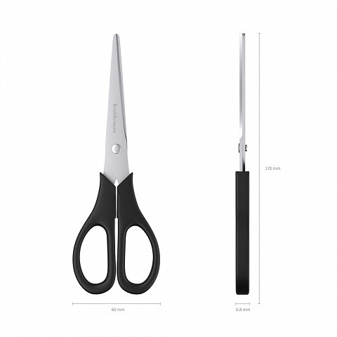 BLISTER TIJERAS STANDARD, 17 CM ERICH KRAUSE 14861 - Imagen 4