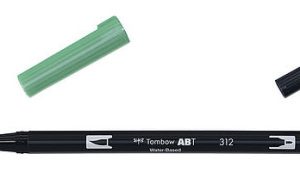 ROTULADOR DOBLE PUNTA PINCEL DUAL BRUSH-312 - COLOR HOLLY GREEN. TOMBOW ABT-312