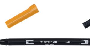 ROTULADOR DOBLE PUNTA PINCEL DUAL BRUSH-946 - COLOR GOLD OCHRE. TOMBOW ABT-946