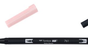 ROTULADOR DOBLE PUNTA PINCEL DUAL BRUSH-761 - COLOR CARNATION. TOMBOW ABT-761