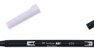 ROTULADOR DOBLE PUNTA PINCEL DUAL BRUSH-620 - COLOR LILAC. TOMBOW ABT-620