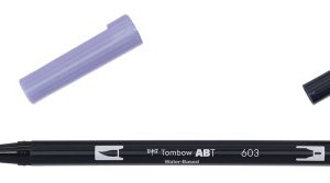 ROTULADOR DOBLE PUNTA PINCEL DUAL BRUSH-603 - COLOR PERIWINKLE. TOMBOW ABT-603