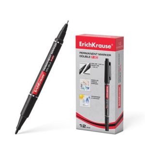 MARCADOR PERMANENTE DOBLE PUNTA DOUBLE P-80, COLOR: NEGRO ERICH KRAUSE 48183