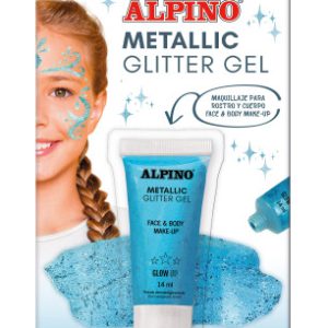 BLÍSTER MAQUILLAJE CON COLOR Y PURPURINA GLITTER AZUL ALPINO DL000603