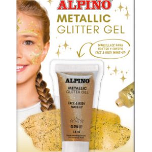 BLÍSTER MAQUILLAJE CON COLOR Y PURPURINA GLITTER DORADO ALPINO DL000602