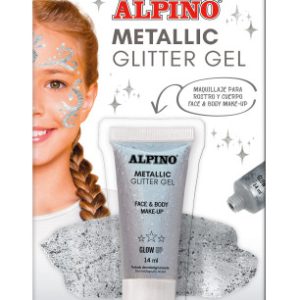 BLÍSTER MAQUILLAJE CON COLOR Y PURPURINA GLITTER PLATA ALPINO DL000601