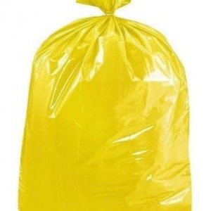 CAJA 30 ROLLOS DE 10 BOLSAS DE BASURA FUERTES 85X105 AMARILLO FORTPLAS BB418