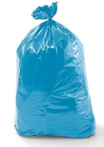 CAJA 30 ROLLOS DE 10 BOLSAS DE BASURA FUERTES 85X105 AZUL FORTPLAS BB421