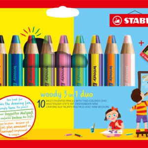STABILO woody 3 in 1 duo Multicolor 10 pieza(s)