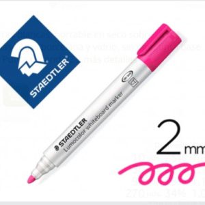MARCADOR PIZARRA LUMOCOLOR MARKER 351 TRAZO 2MM. ROSA STAEDTLER 351-20