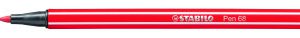 ROTULADOR PUNTA FIBRA MEDIA 1MM. PEN 68 ROJO CARMIN STABILO 68/48