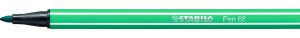 ROTULADOR PUNTA FIBRA MEDIA 1MM. PEN 68 AZUL TURQUESA STABILO 68/51