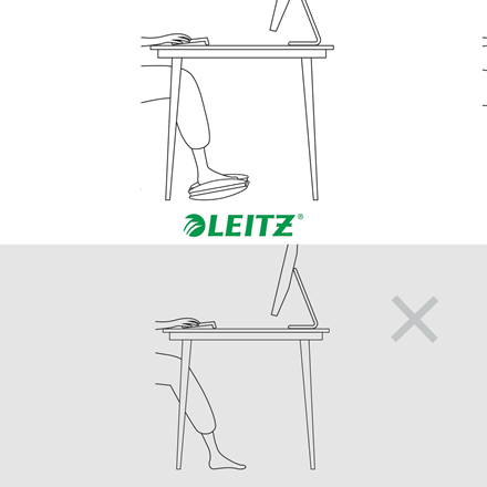 REPOSAPIES AJUSTABLE GRIS ERGO LEITZ 65030085 - Imagen 3