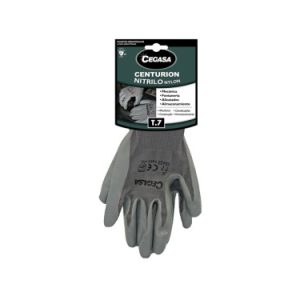 GUANTES DE TRABAJO CENTURION NITRILO/NYLON GRIS T7-PEQUEÑA S CEGASA 327098