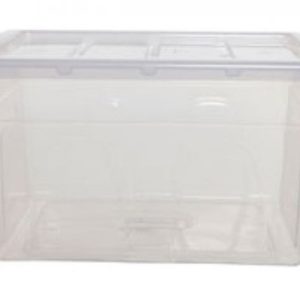 CAJA DE ALMACENAJE CON TAPA 32 LITROS 36X42X30CM PP TRANSPARENTE ARCHIVO 2000 CP1482032 CS TP