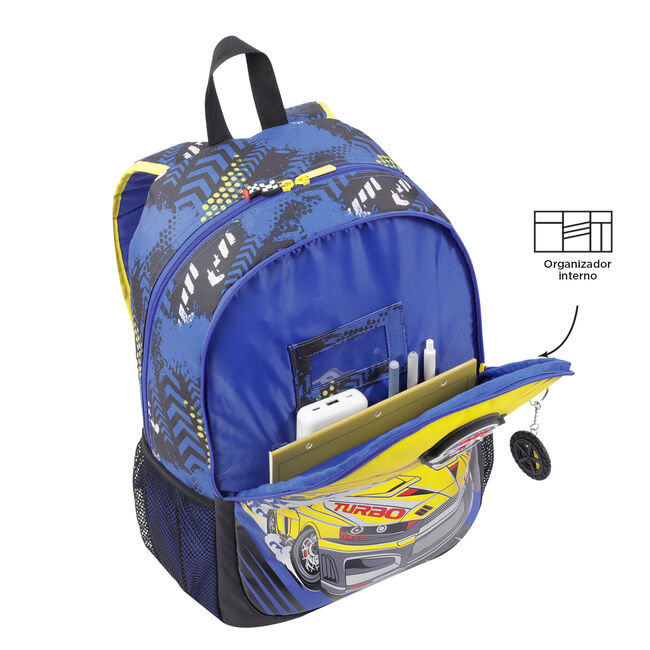 MOCHILA ESCOLAR GRANDE DE CARRERAS DE COCHES TOTTO MJ04VLC003-2310-6J7L - Imagen 6