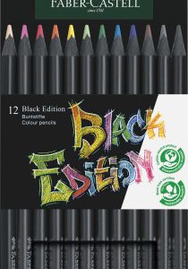 ESTUCHE 12 LÁPICES DE COLORES BLACK EDITION. FABER CASTELL 116412