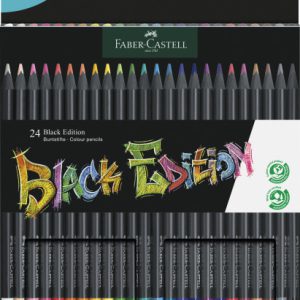ESTUCHE 24 LÁPICES DE COLORES BLACK EDITION. FABER CASTELL 116424