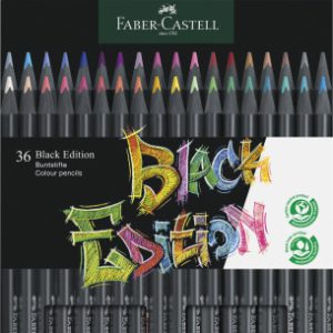 ESTUCHE 36 LÁPICES DE COLORES BLACK EDITION. FABER CASTELL 116436