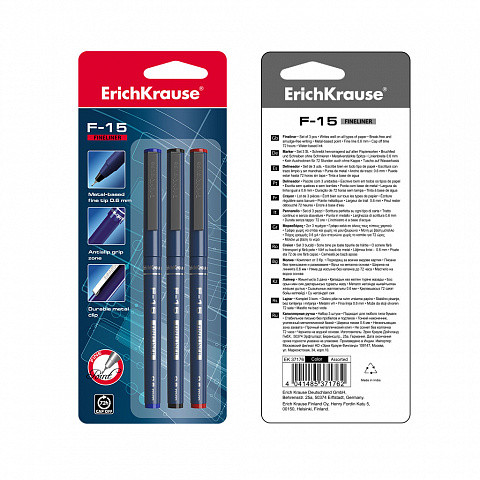 BOLÍGRAFO DE TRAZO FINO ERICHKRAUSE F-15, TINTA COLOR: AZUL ERICH KRAUSE 37065 - Imagen 2