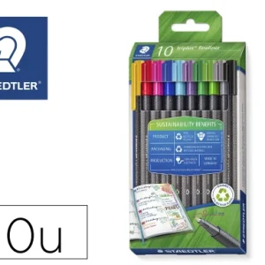 ESTUCHE ROTULADOR TRIPLUS FINELINER 334 ECO EDITION. 10 UNIDADES COLORES SURTIDOS STAEDTLER 334 RC10