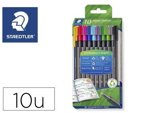 ESTUCHE 4 ROTULADORES COLORES SURTIDOS FLUORESCENTE TEXTSURFER CLASSIC 364 ECO EDITION. STAEDTLER 364 RC4